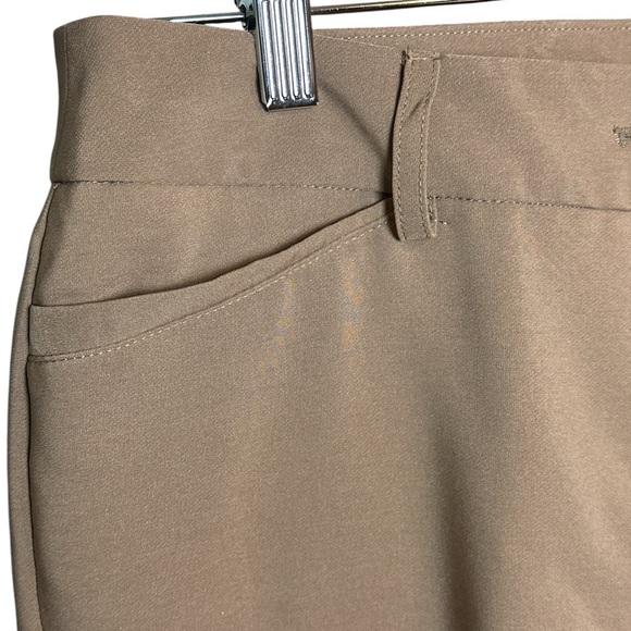 NWT Cleo petites stretch trouser two front pockets front slimming panel camel - Picture 4 of 10